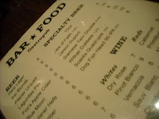 Bar Food – October Choice