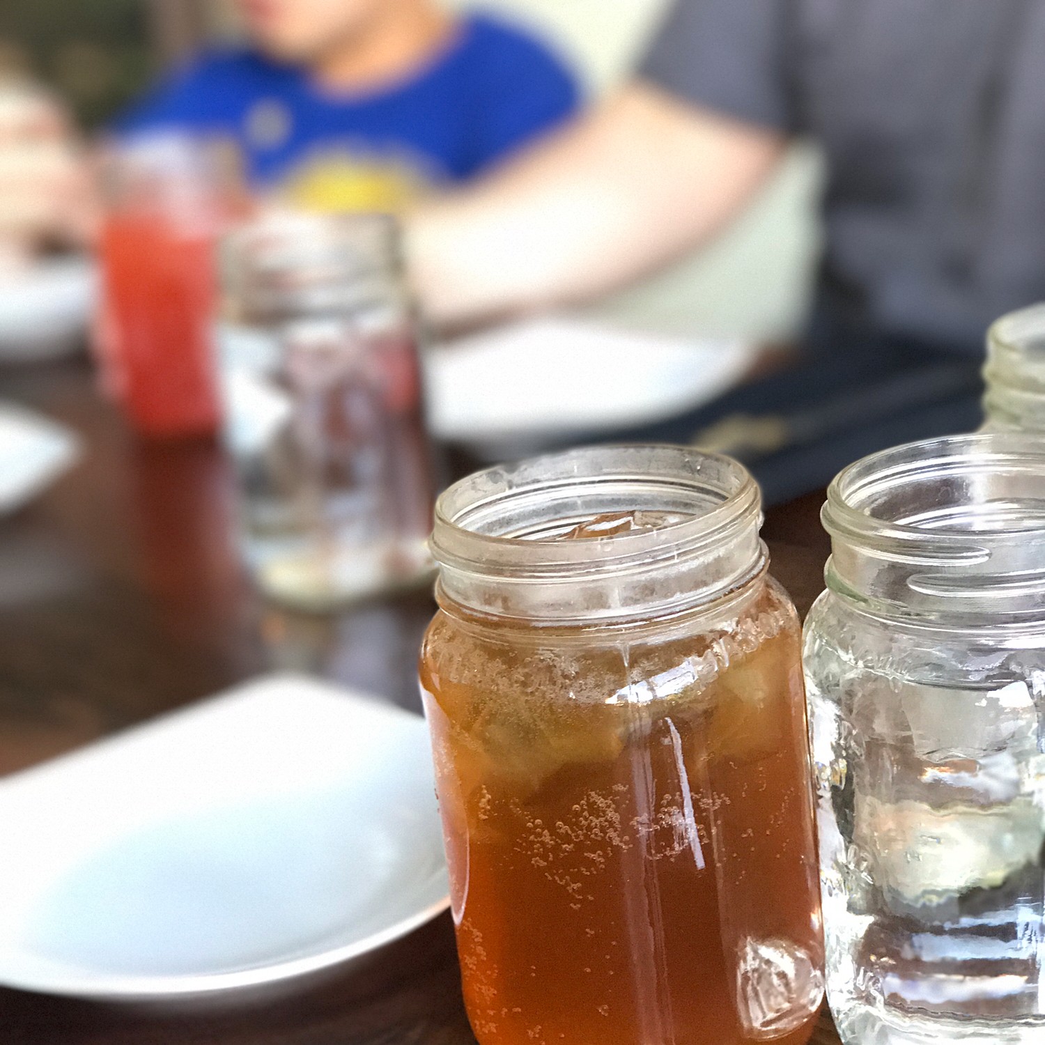 Texas Toast, smoked octopus, beef brisket, beans, homemade root beer
