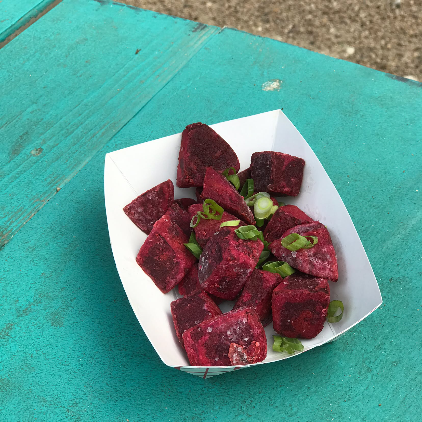 pork belly, chicken karage, and fried beets   was great as was the spicy chic...