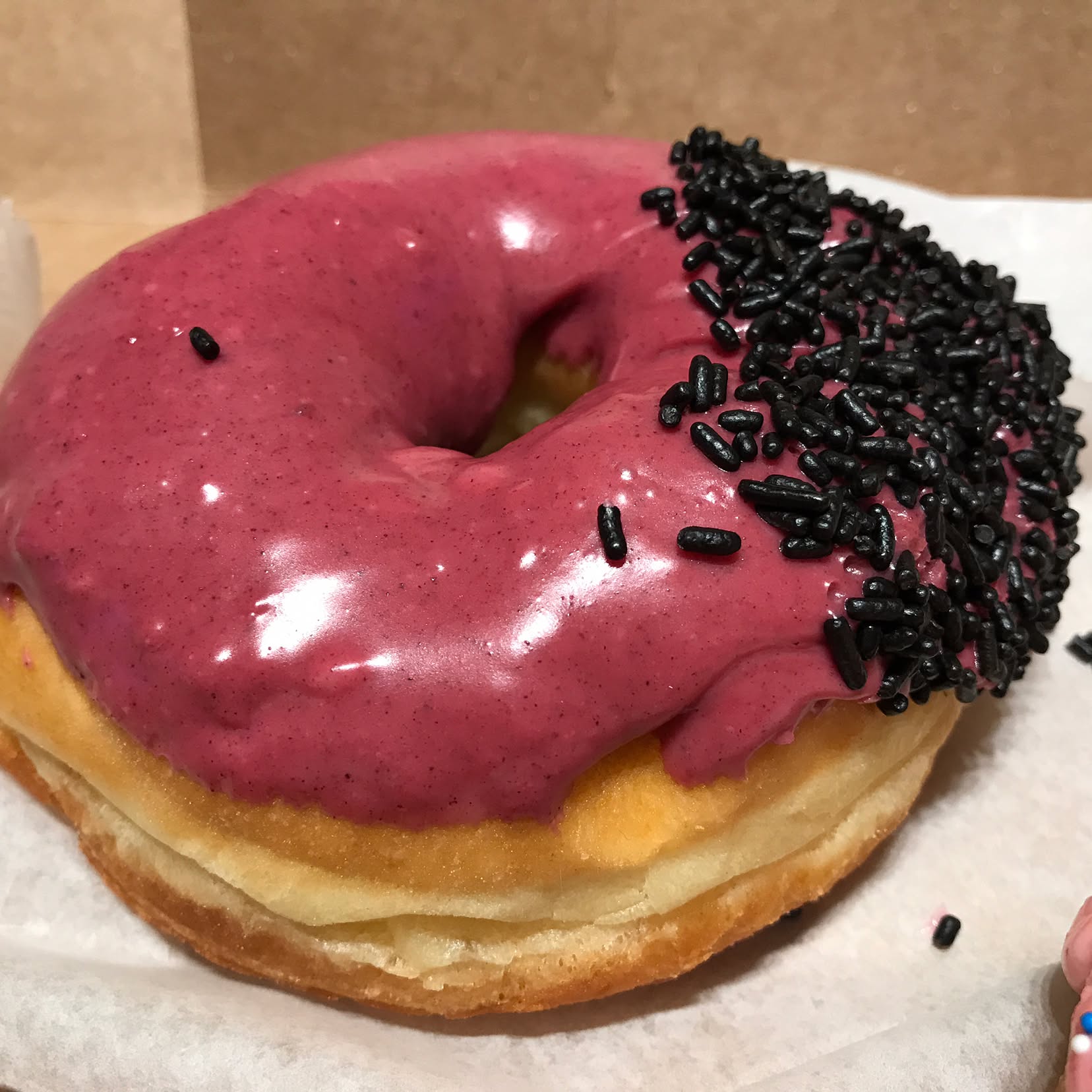 we had the hibiscus donut, the maple, and the Homer Simpson