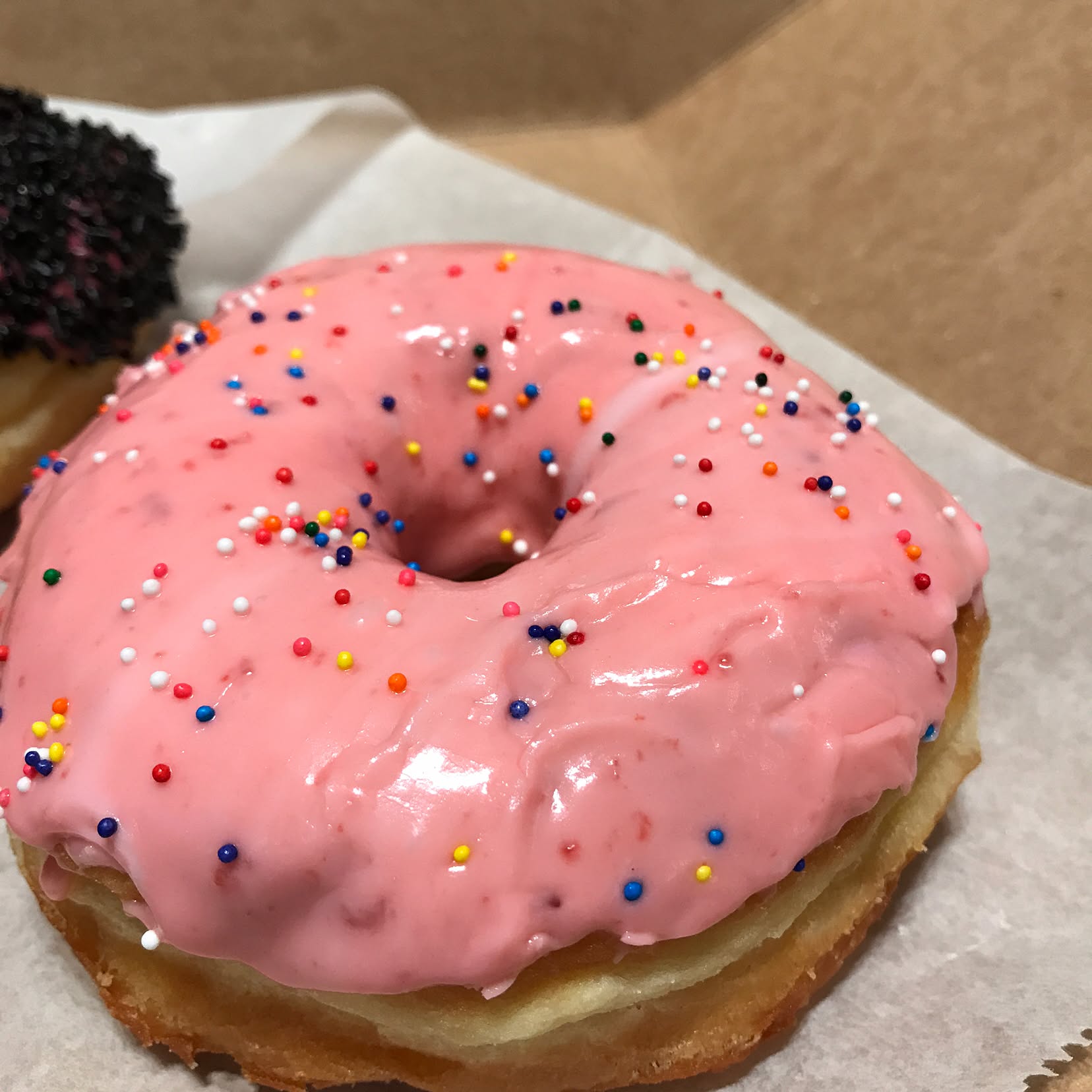 we had the hibiscus donut, the maple, and the Homer Simpson