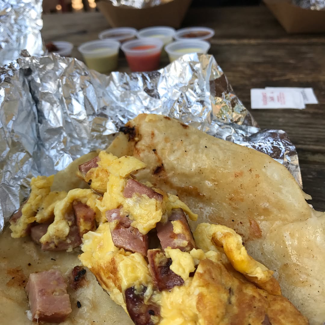 Breakfast tacos at