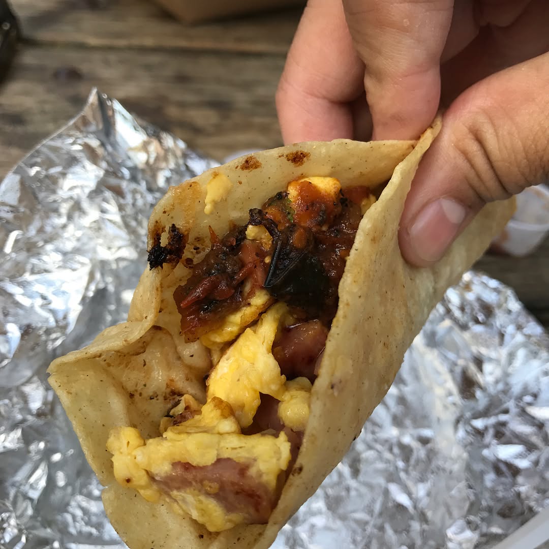 Breakfast tacos at