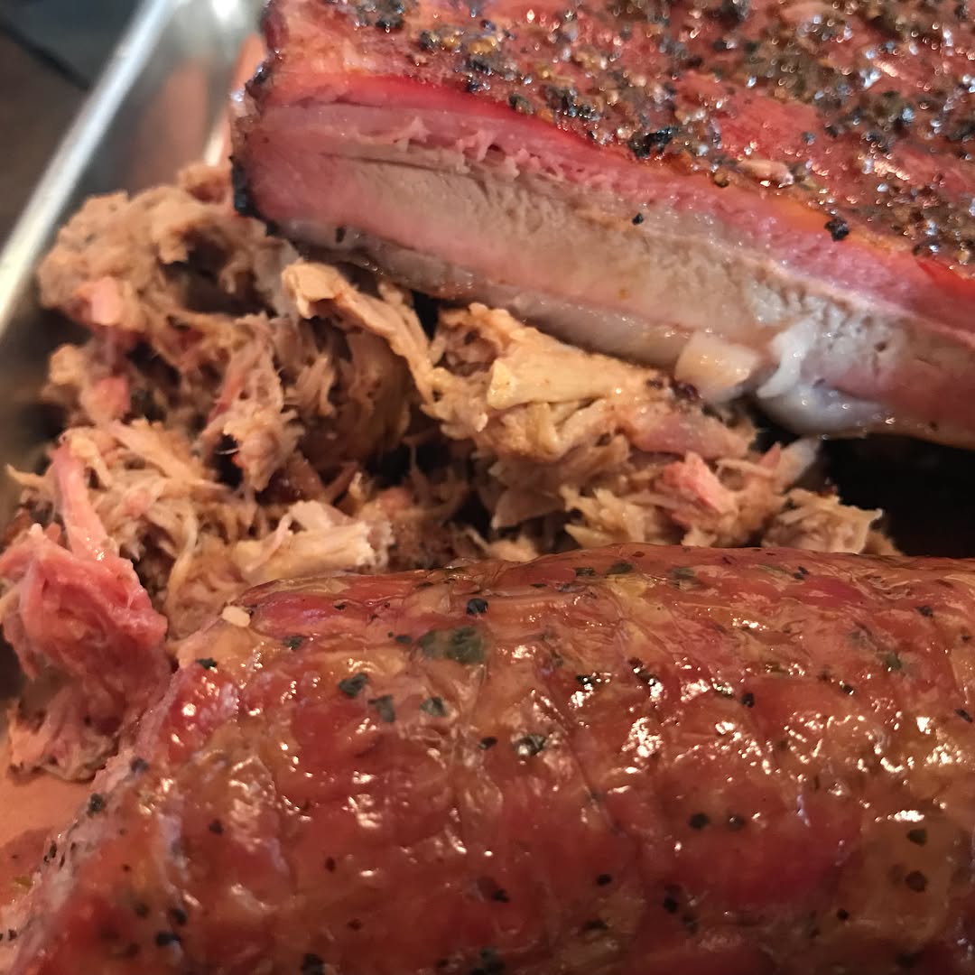 Beef Brisket was good but the spicy sausage was even better