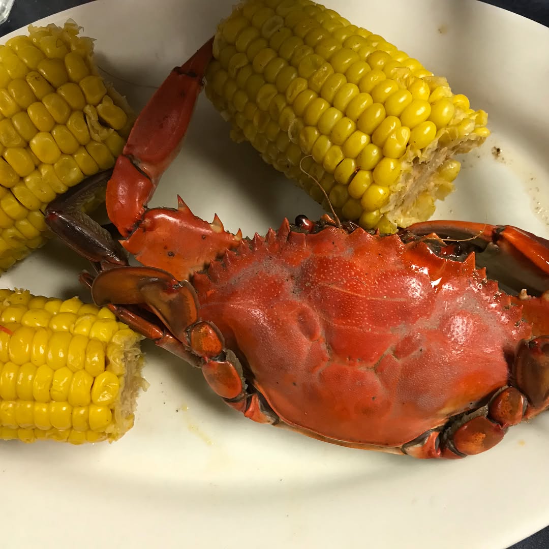 Blackened catfish and blue crab