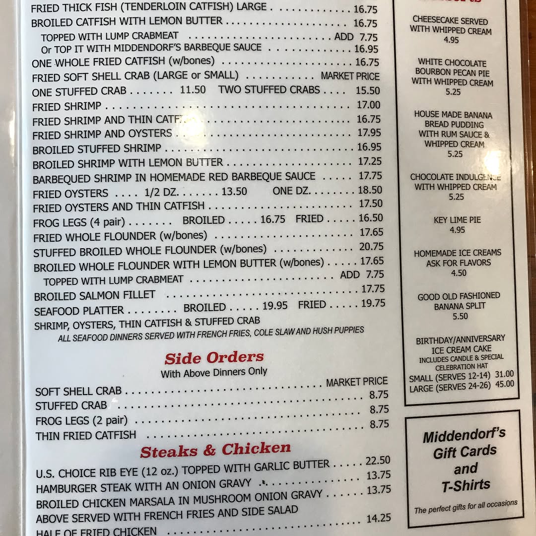Catfish and seafood at the world famous thin fried catfish, boiled blue crab,...