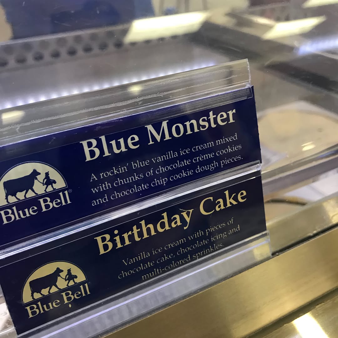blue monster and pecans pralines
