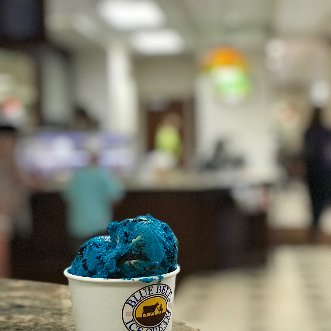 blue monster and pecans pralines