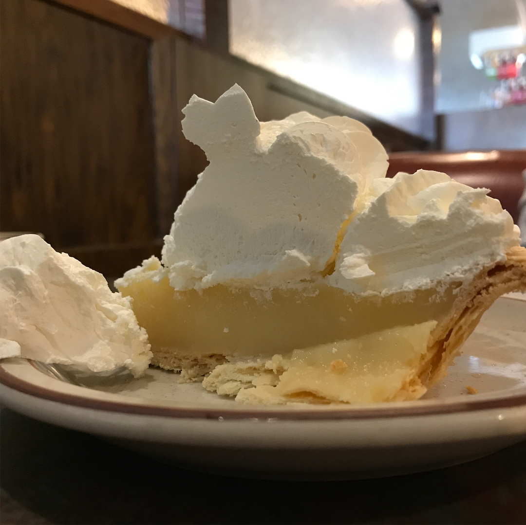 Corned beef and hash and lemon cream pie