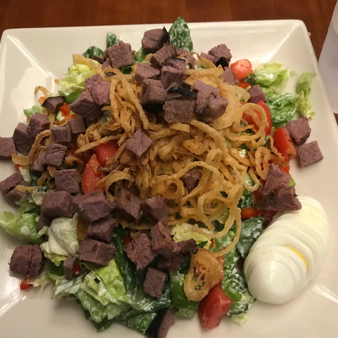 12oz prime rib, lawry’s salad with roast beef, and a roast beef dip sandwich