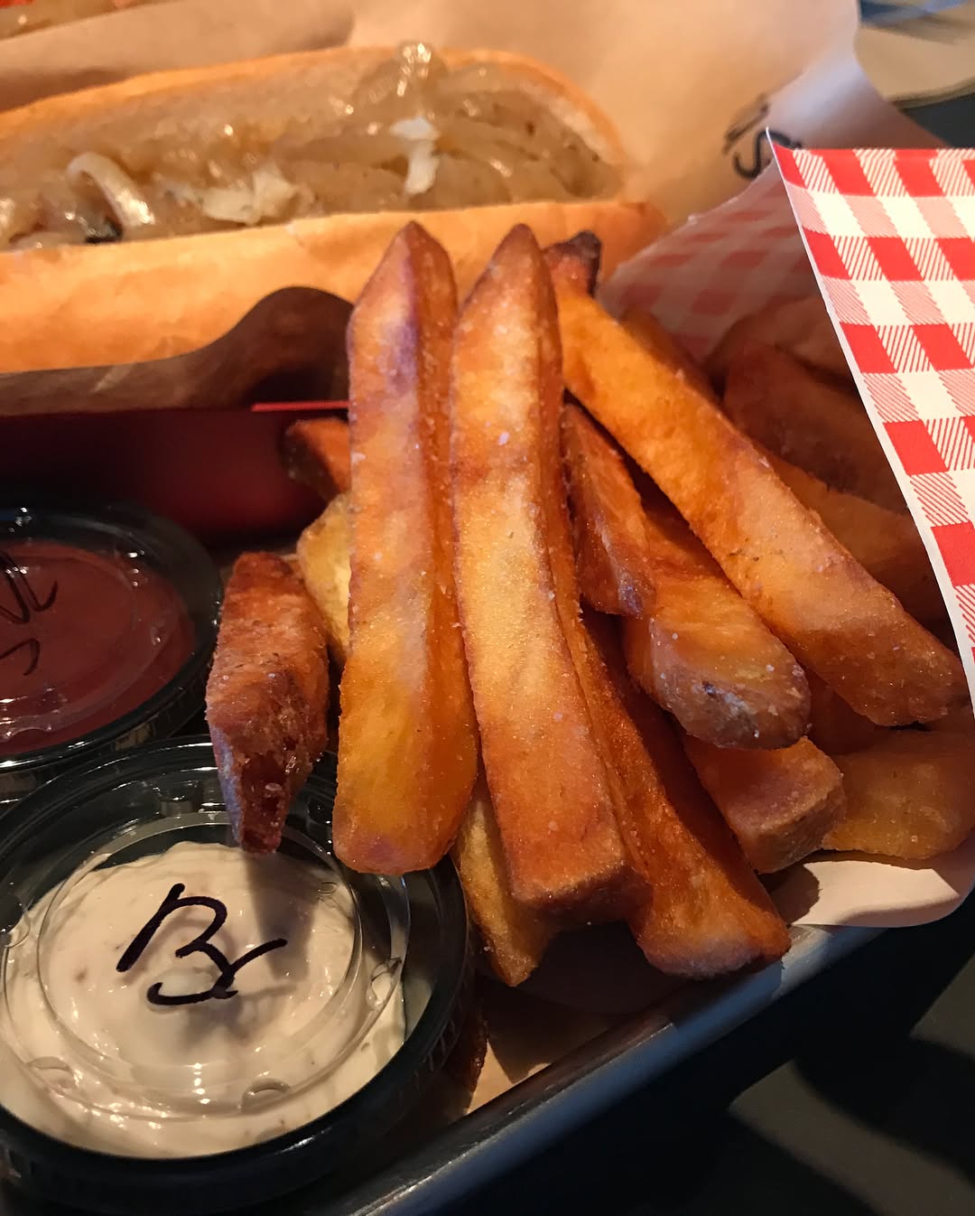 The hot Italian and Austin blues sausage