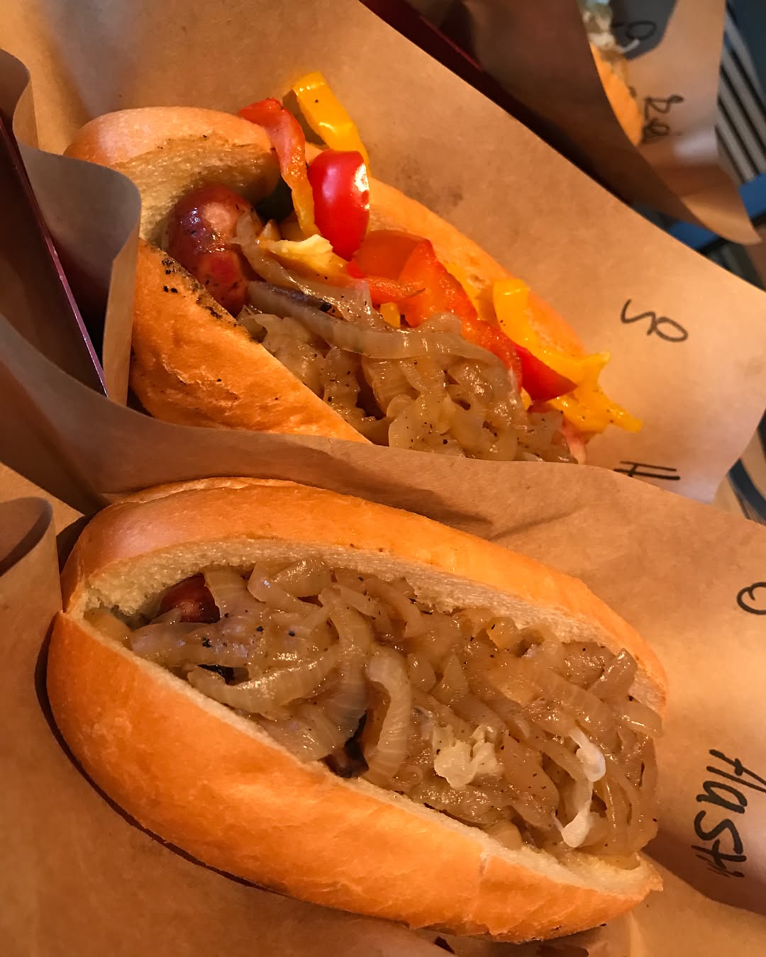 The hot Italian and Austin blues sausage