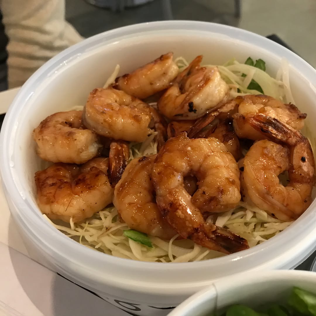 Grilled Shrimp bowl from    says the grilled shrimp was really good