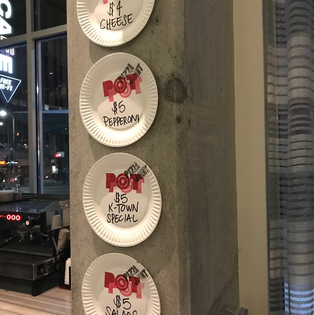 Pizza at POT Pizza    in  had the pepperoni pizza and the Ktown special (with...