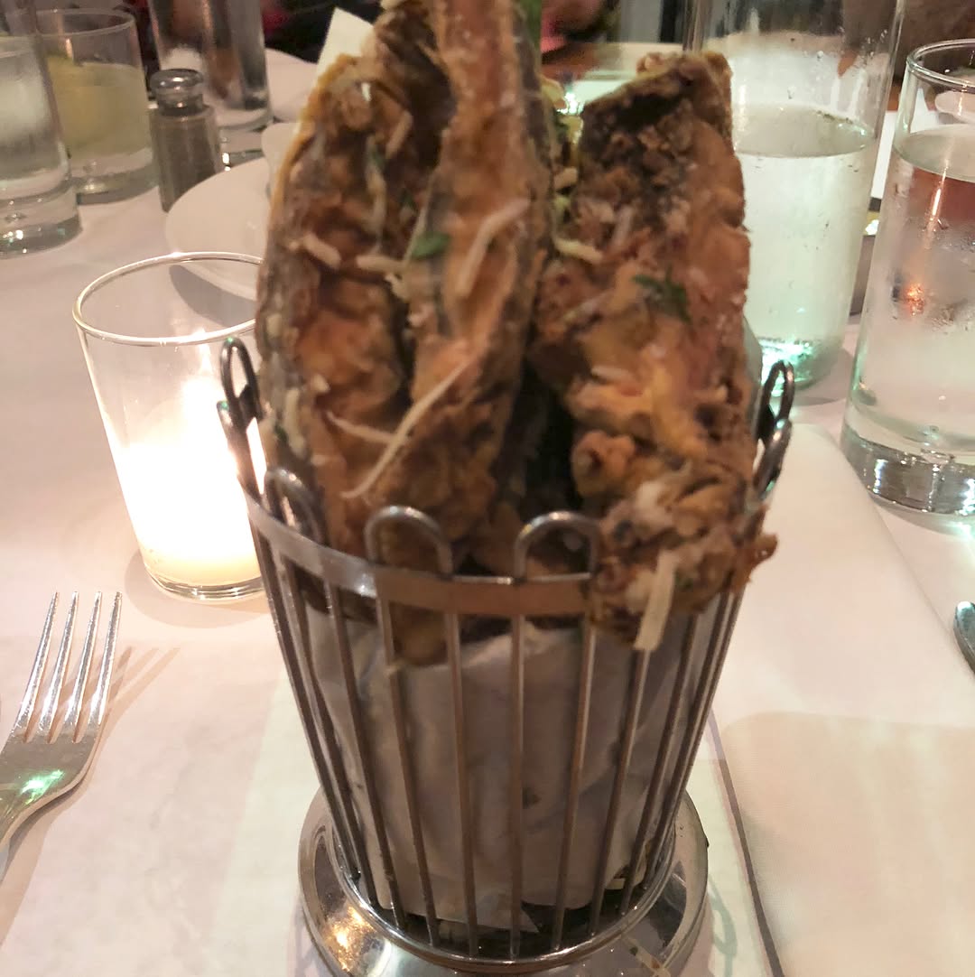 Dinner at  in   We had the sausage pizza, the lasagna, Caesar salad, Mac & ch...