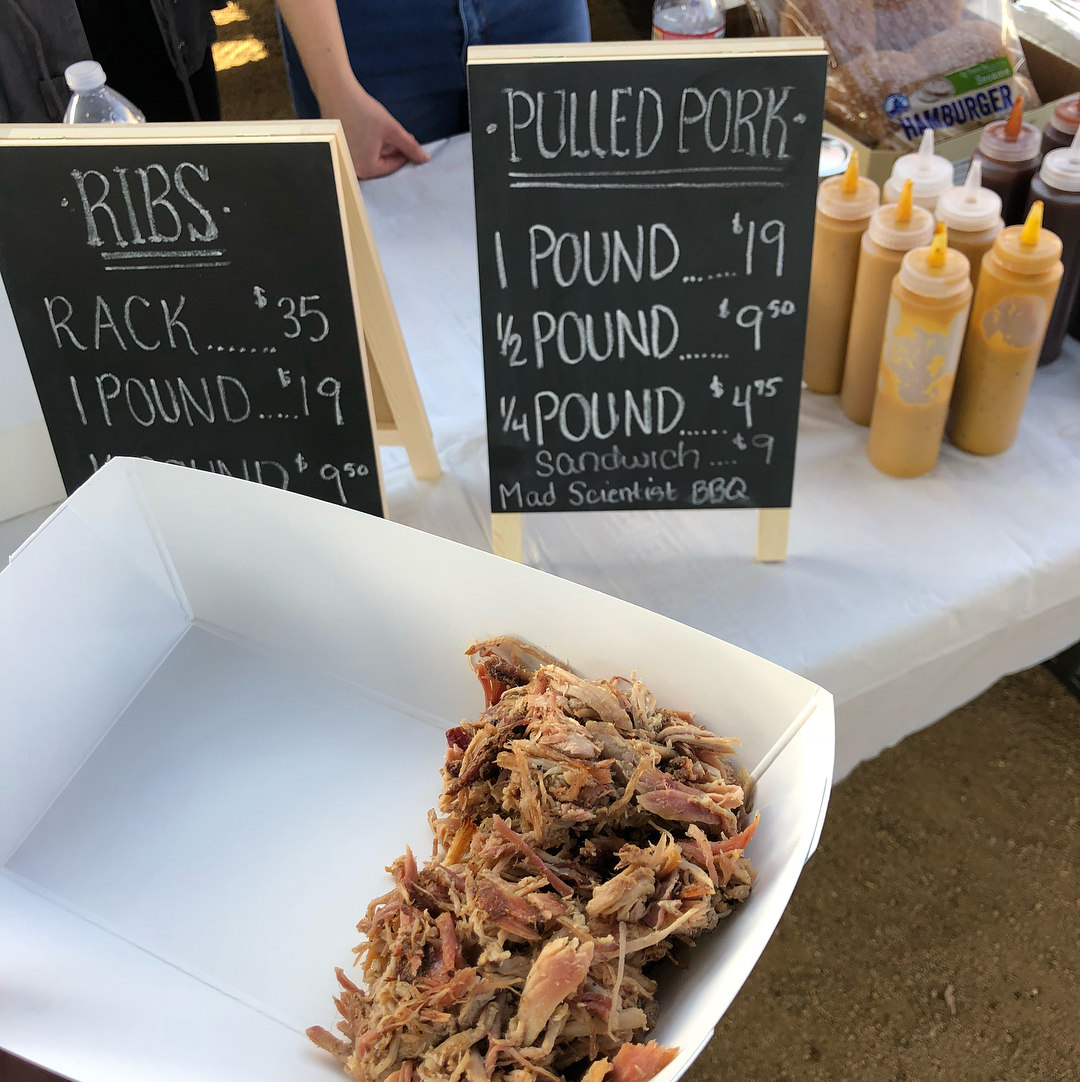 Texas BBQ at   yummy pulled pork and smoked brisket