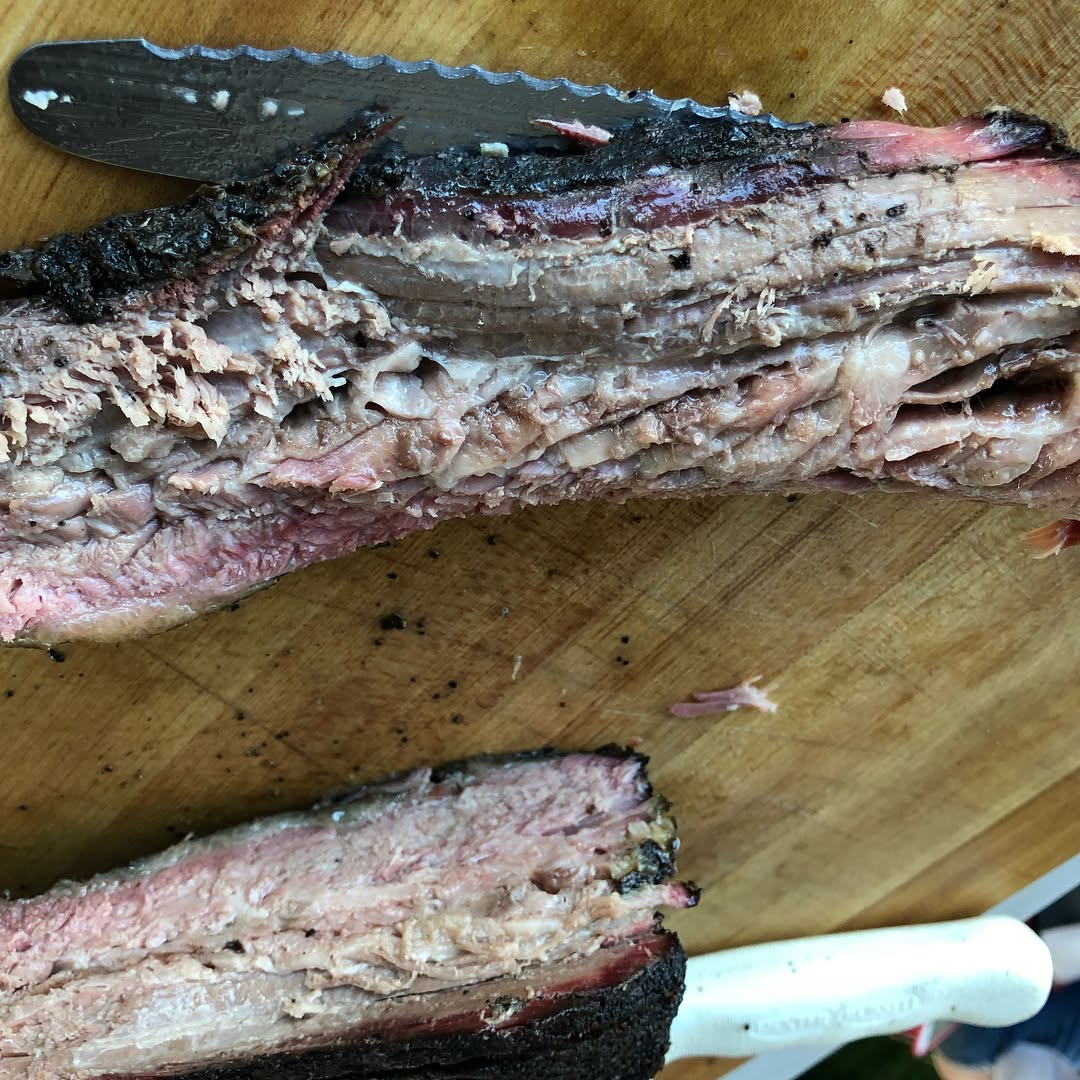 Texas BBQ at   yummy pulled pork and smoked brisket