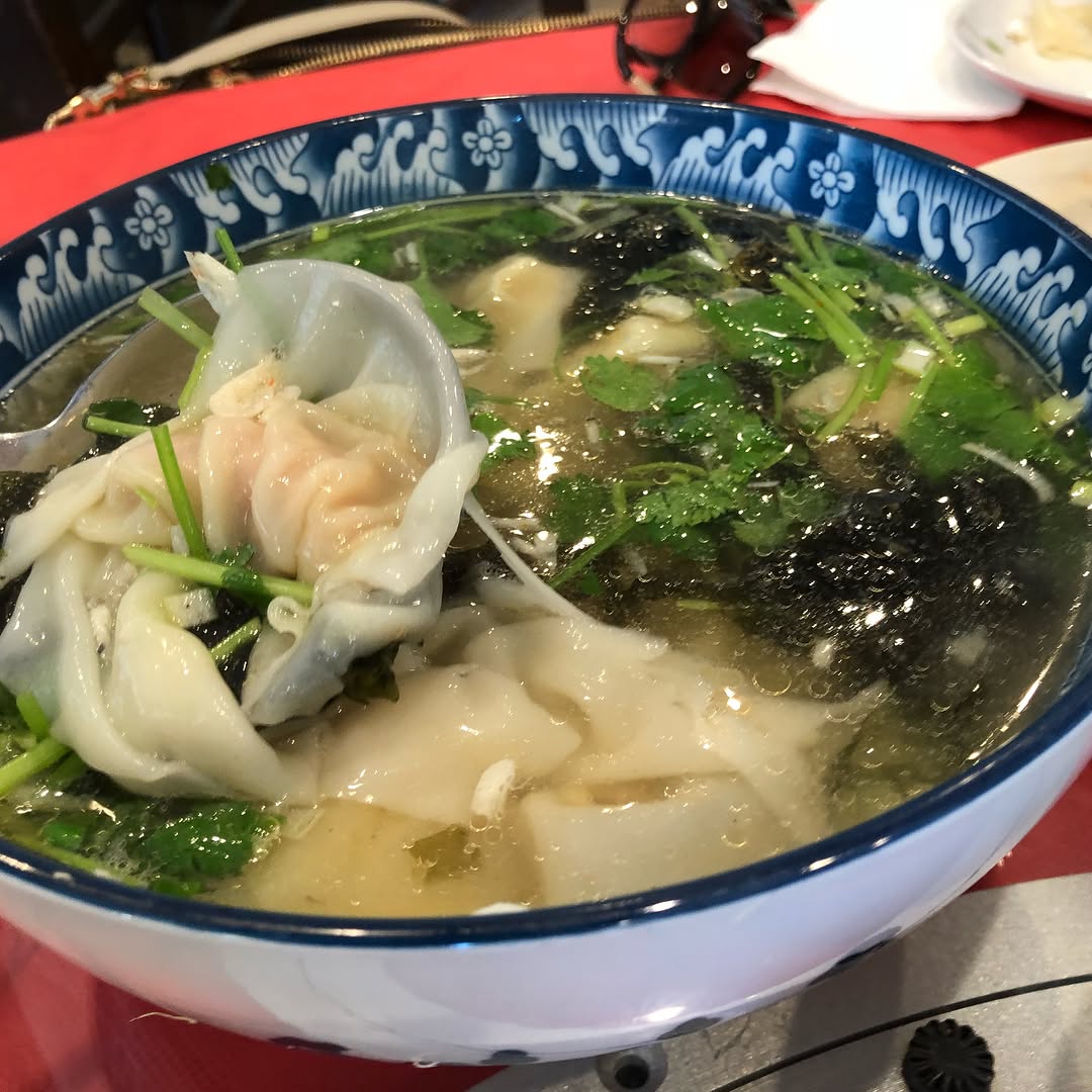 Shaanxi Lunch in Rou Jia Mo 肉夾饃 diced lamb pita and Liang Pi 涼皮 spicy cold n...