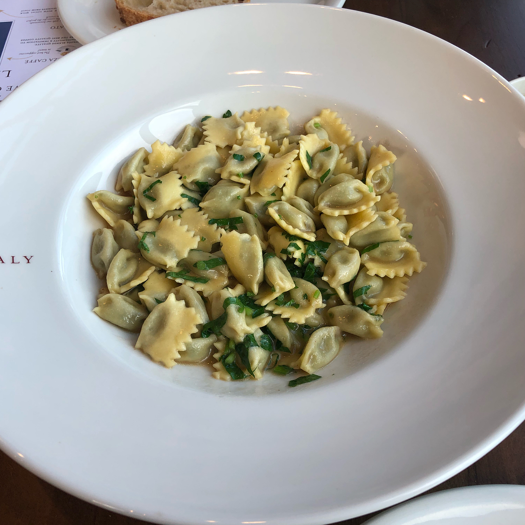 Pizza, pasta, canoli, gelato, and lasagna at   the pizza crust was good, but ...