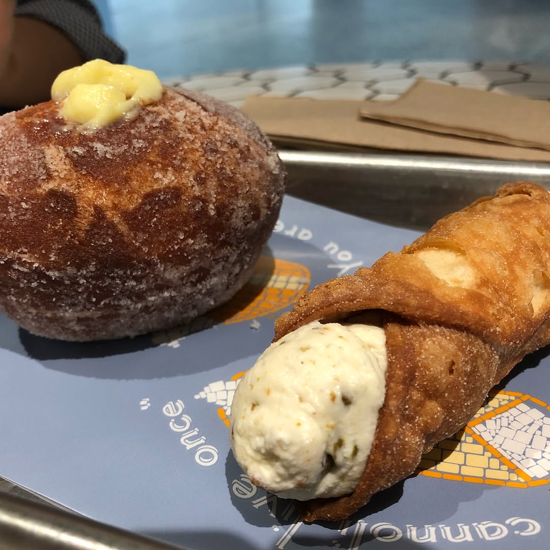 Pizza, pasta, canoli, gelato, and lasagna at   the pizza crust was good, but ...