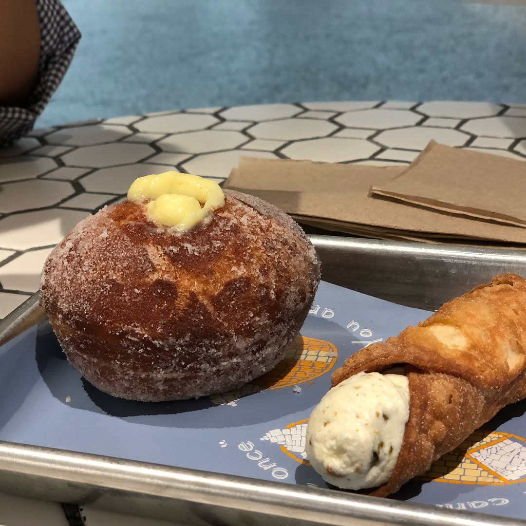 Pizza, pasta, canoli, gelato, and lasagna at   the pizza crust was good, but ...