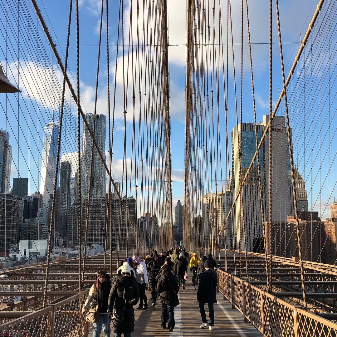 Freezing at the Brooklyn Bridge