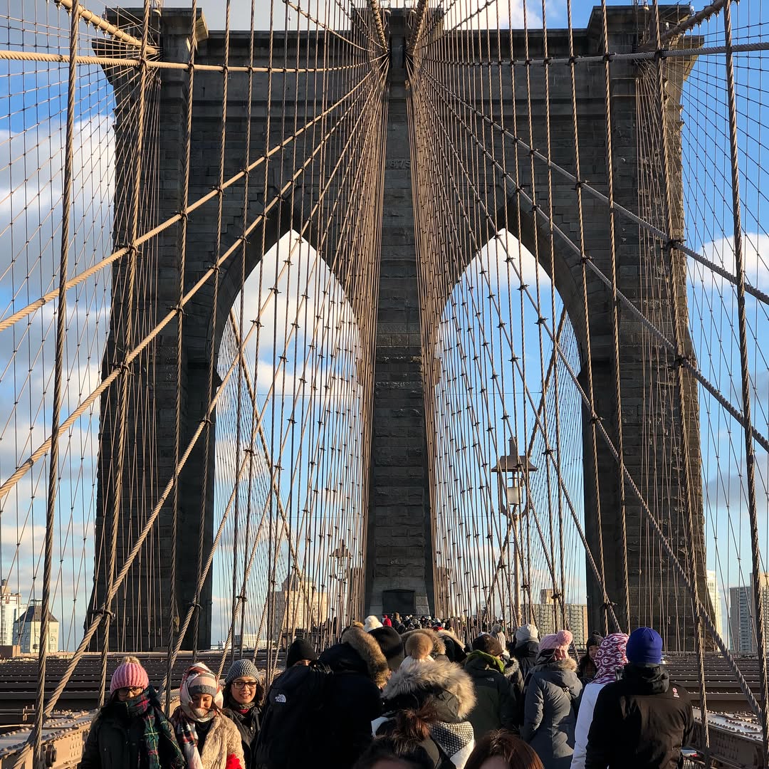 Freezing at the Brooklyn Bridge