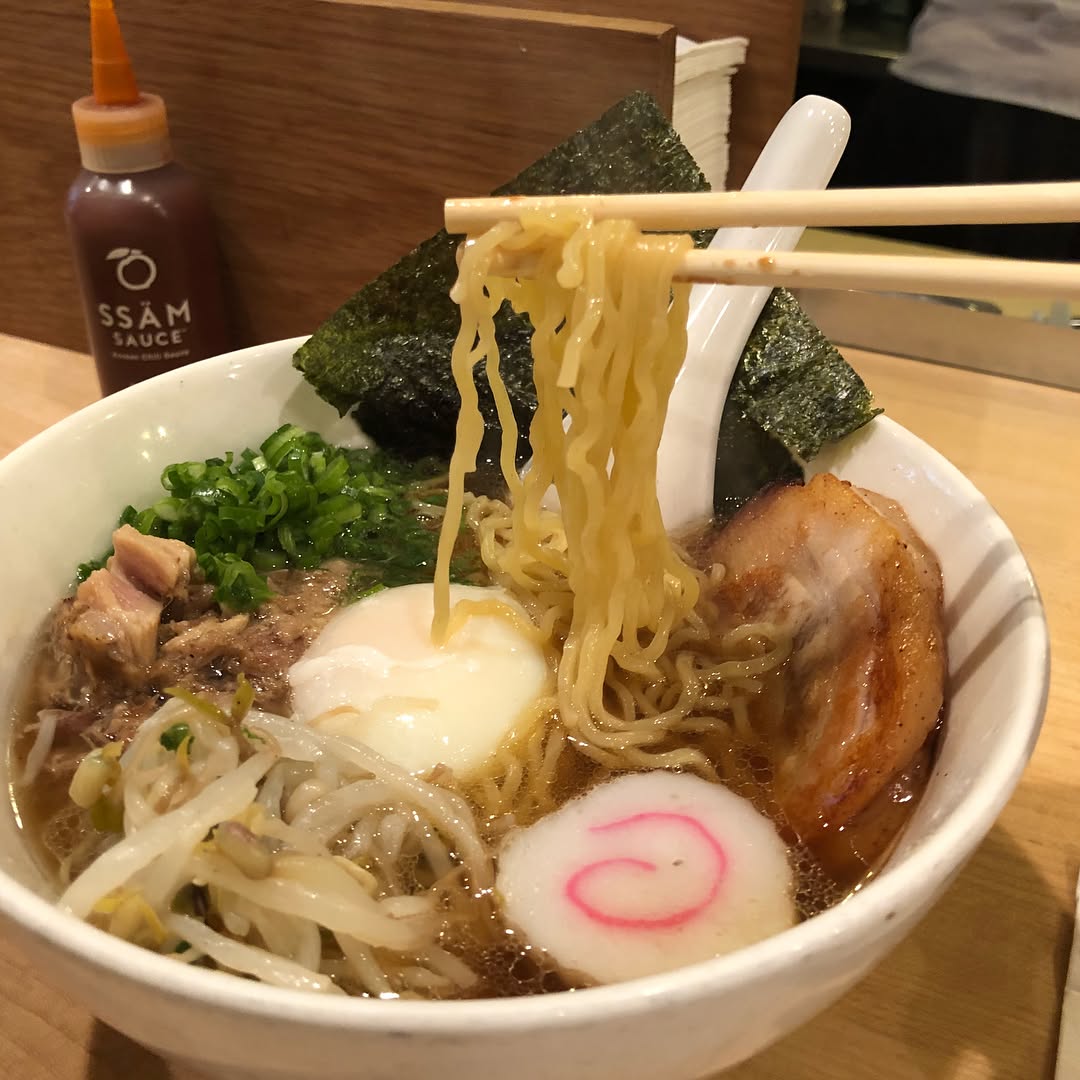 Lunch    we had the momofuku ramen, spicy hozon ramen, and a couple of pork buns