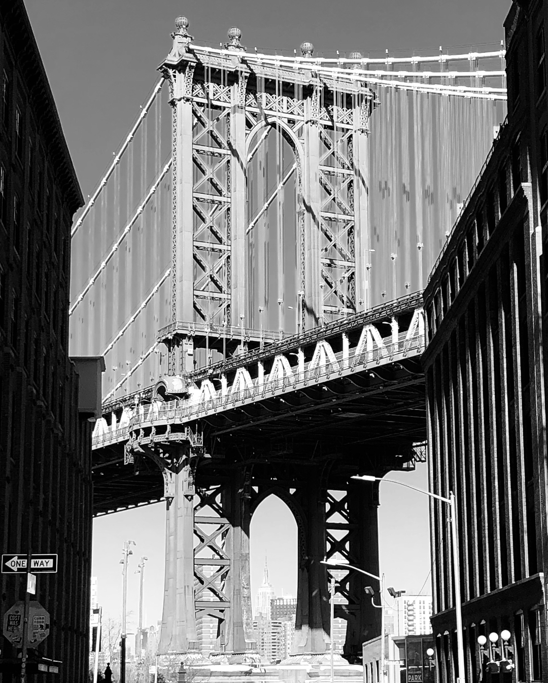 Iconic photo of the Manhattan Bridge from DUMBO Brooklyn