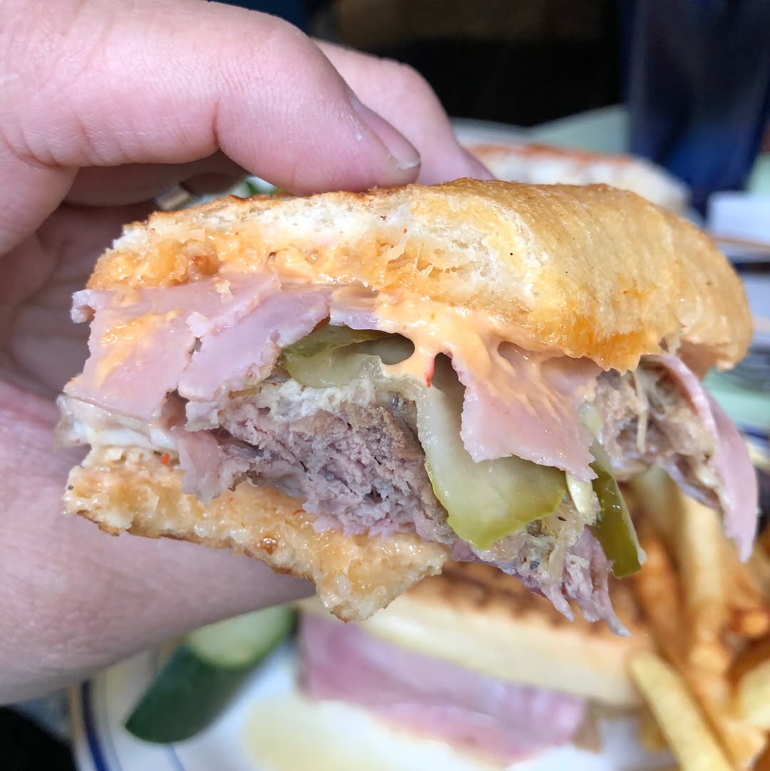 The Cuban sandwich  Also consumed Mexican Corn and Chicken Noodle Soup