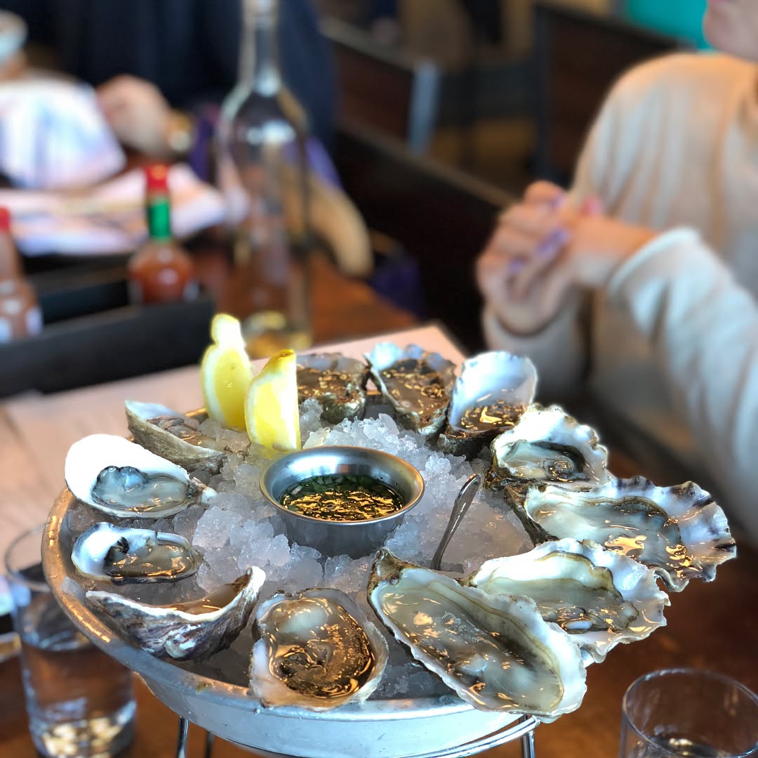 Oysters, clam chowder, and seafood soup