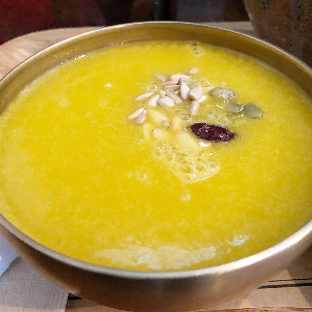 Korean desserts black sesame shaved ice with red beans