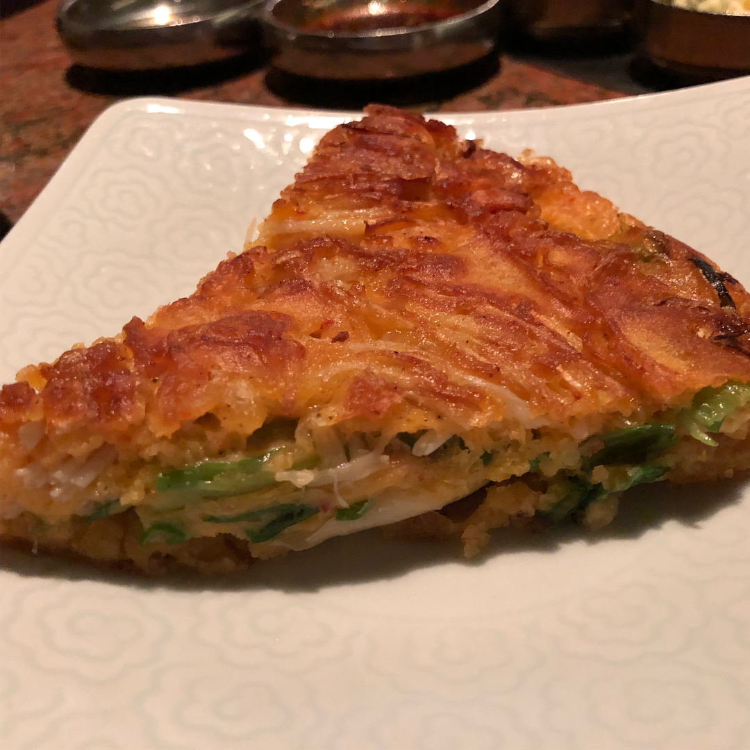 Korean Dinner at Genwa Korean BBQ  in Beverly Hills we had chapchae, kimchi p...