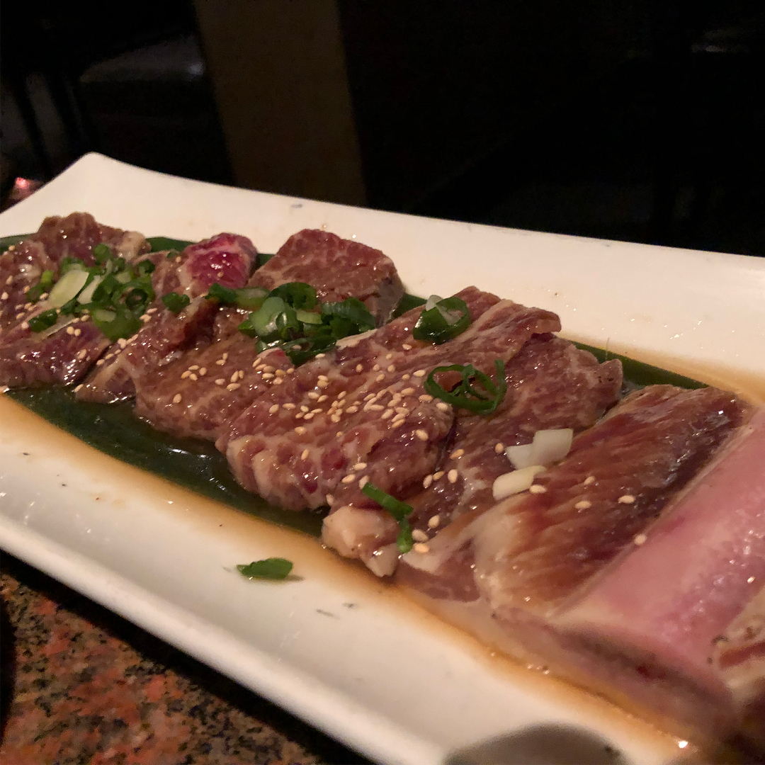 Korean Dinner at Genwa Korean BBQ  in Beverly Hills we had chapchae, kimchi p...