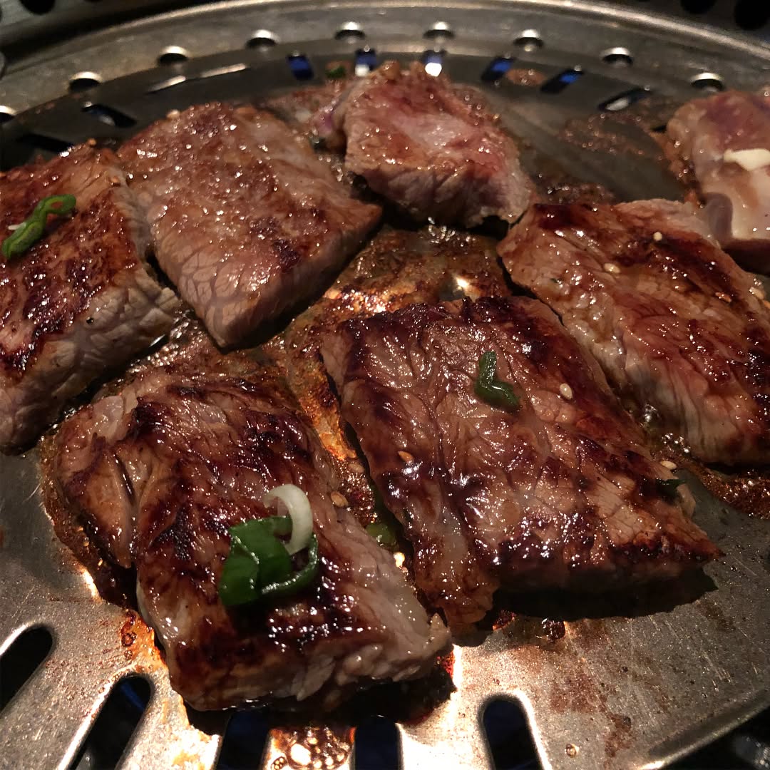 Korean Dinner at Genwa Korean BBQ  in Beverly Hills we had chapchae, kimchi p...