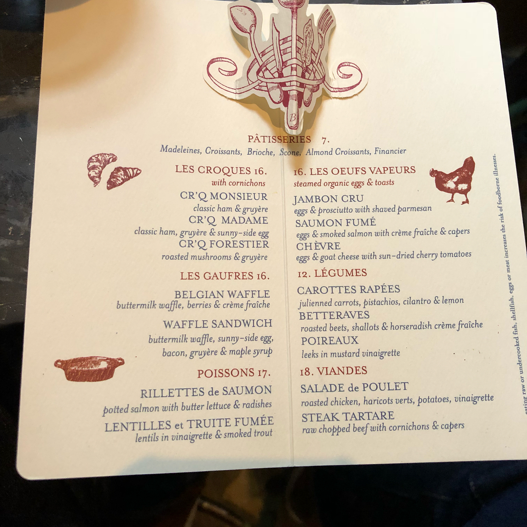 Back NYC for   Having just landed we had French breakfast at Buvette