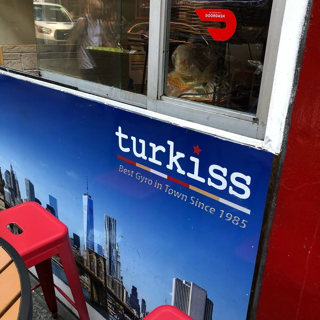 Chicken kebob pita sandwich at Turkiss in West Village Tribeca on Macdougal