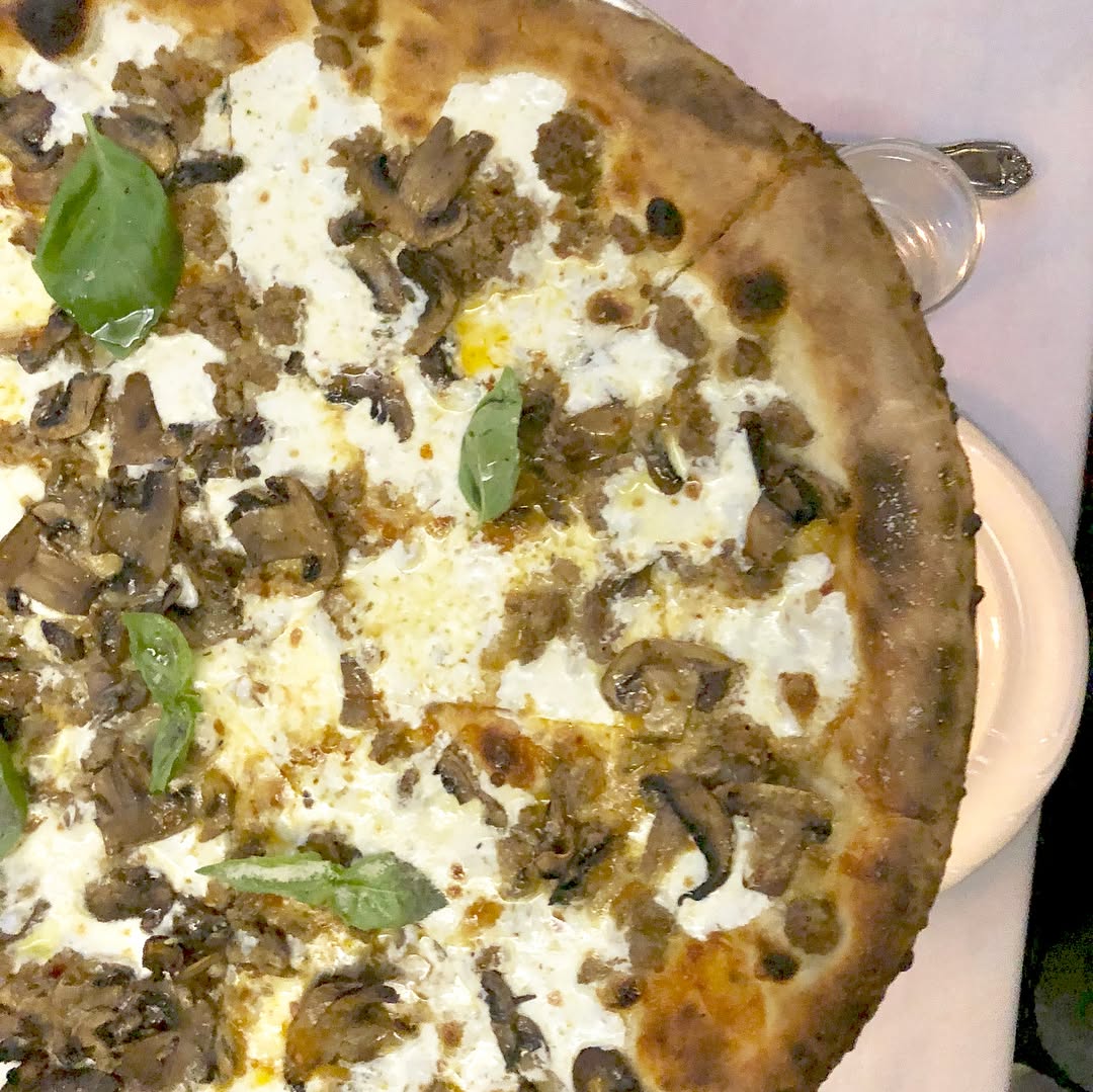 Pizza with friends at Enoteca on Court, in Carroll Gardens Brooklyn