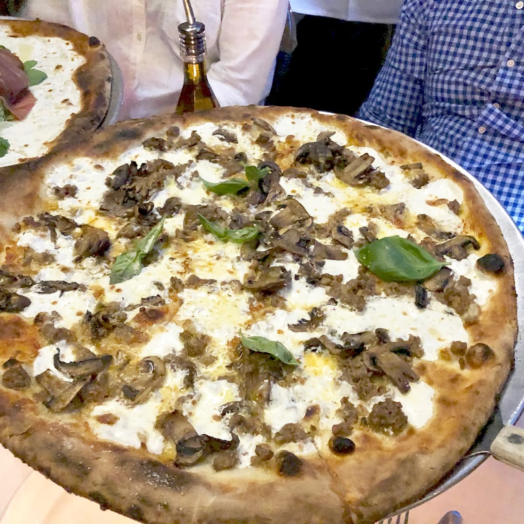 Pizza with friends at Enoteca on Court, in Carroll Gardens Brooklyn