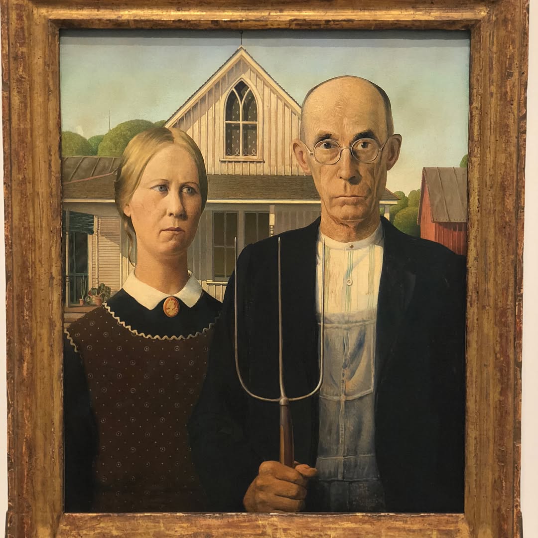 Grant Wood’s American Gothic at the Whitney Museum of American Art