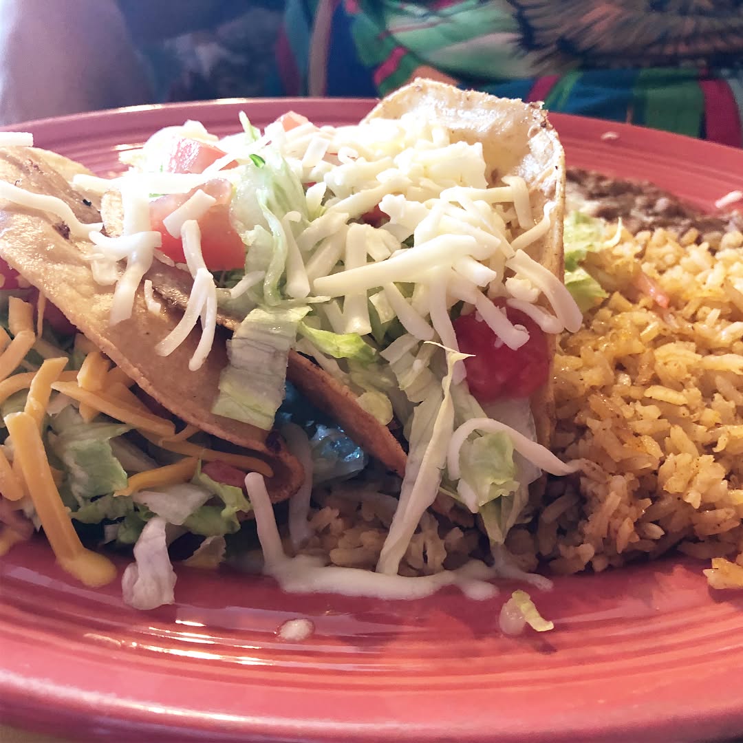 Family dinner with mom picking Mexican Food