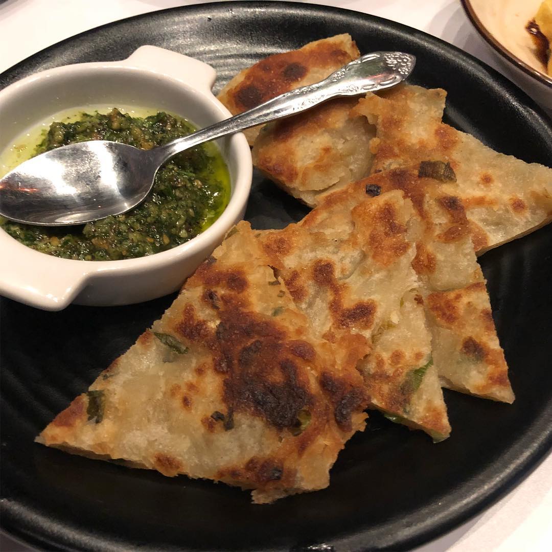 The cheeseburger potsticker at Ms Chi in Culver City