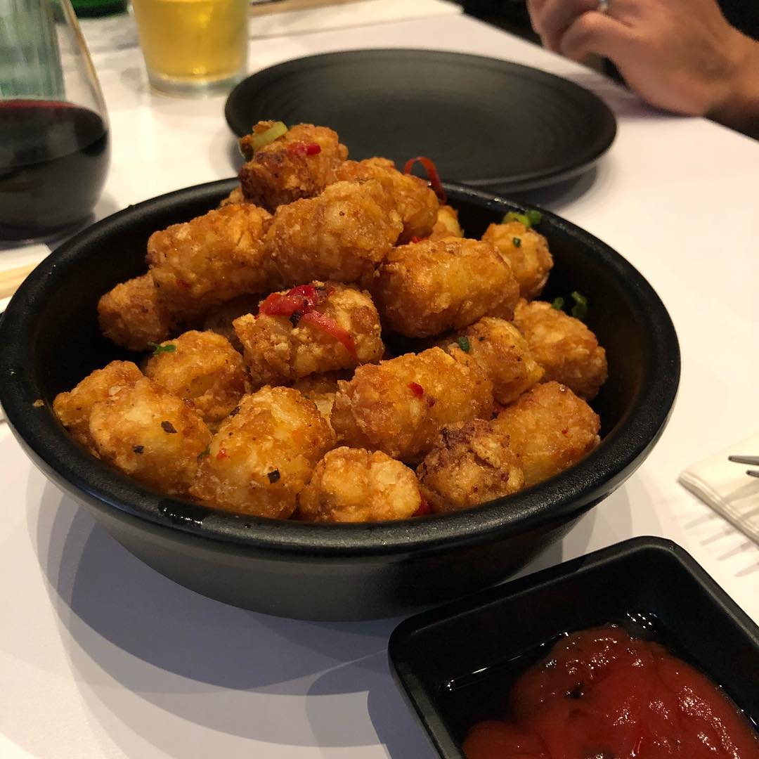 The cheeseburger potsticker at Ms Chi in Culver City