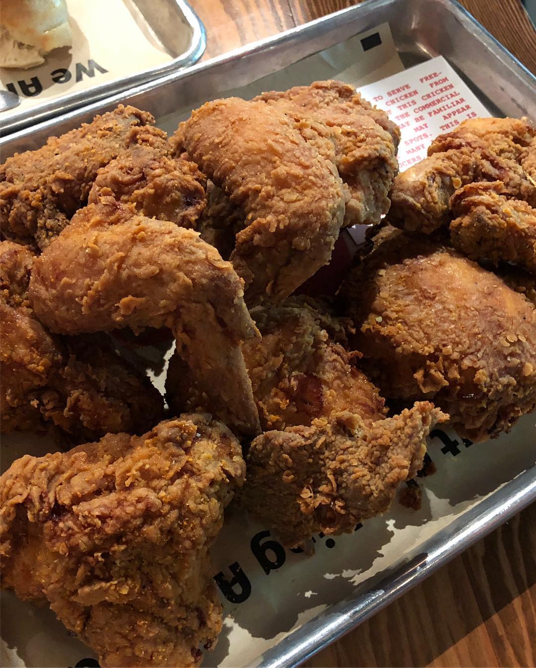 Fried chicken and  accoutrements at The Crack Shack