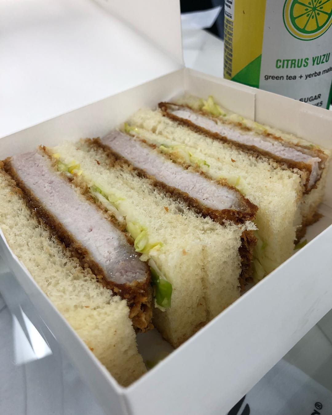 Awesome tasting Japanese Pork Katsu sandwiches from Konbi