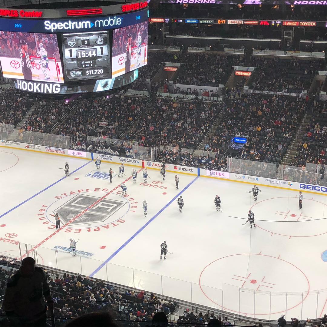 Bacon wrapped hotdogs outside of Staples Center, DTLA
