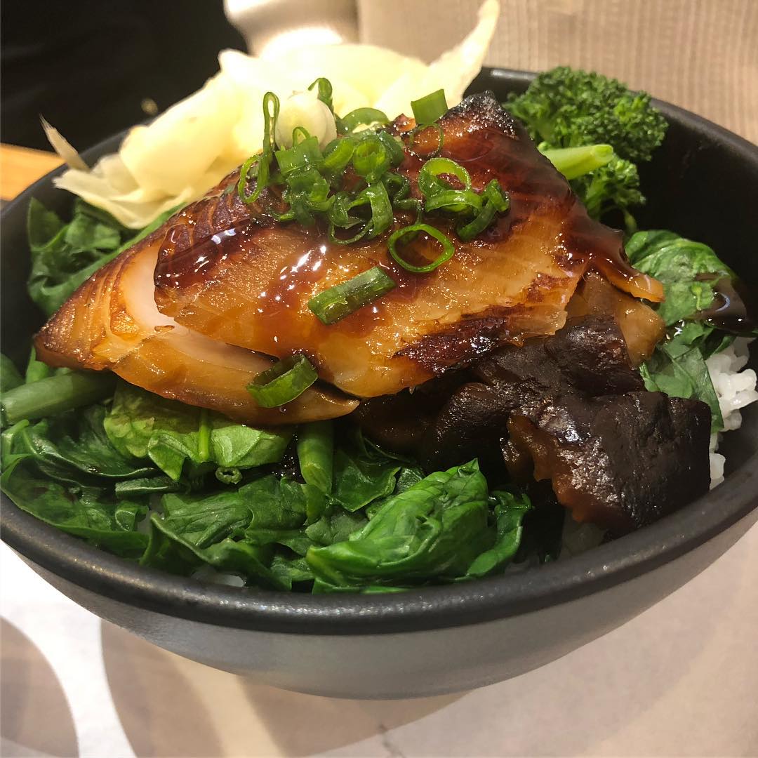 Hamburger Steak Set Meal and Soy Cod Bowl at the Delicatessen by Osawa