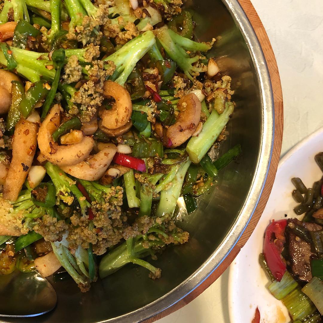 Hunan Cuisine at Hunan Chili King - spicy fish fillet, egg plant and green be...