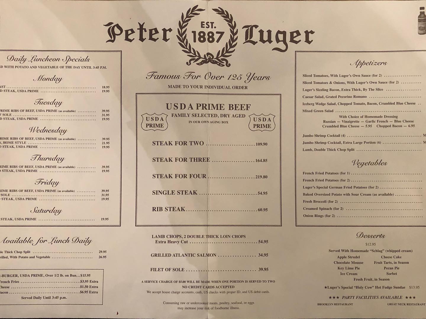 Steak at Peter Luger’s