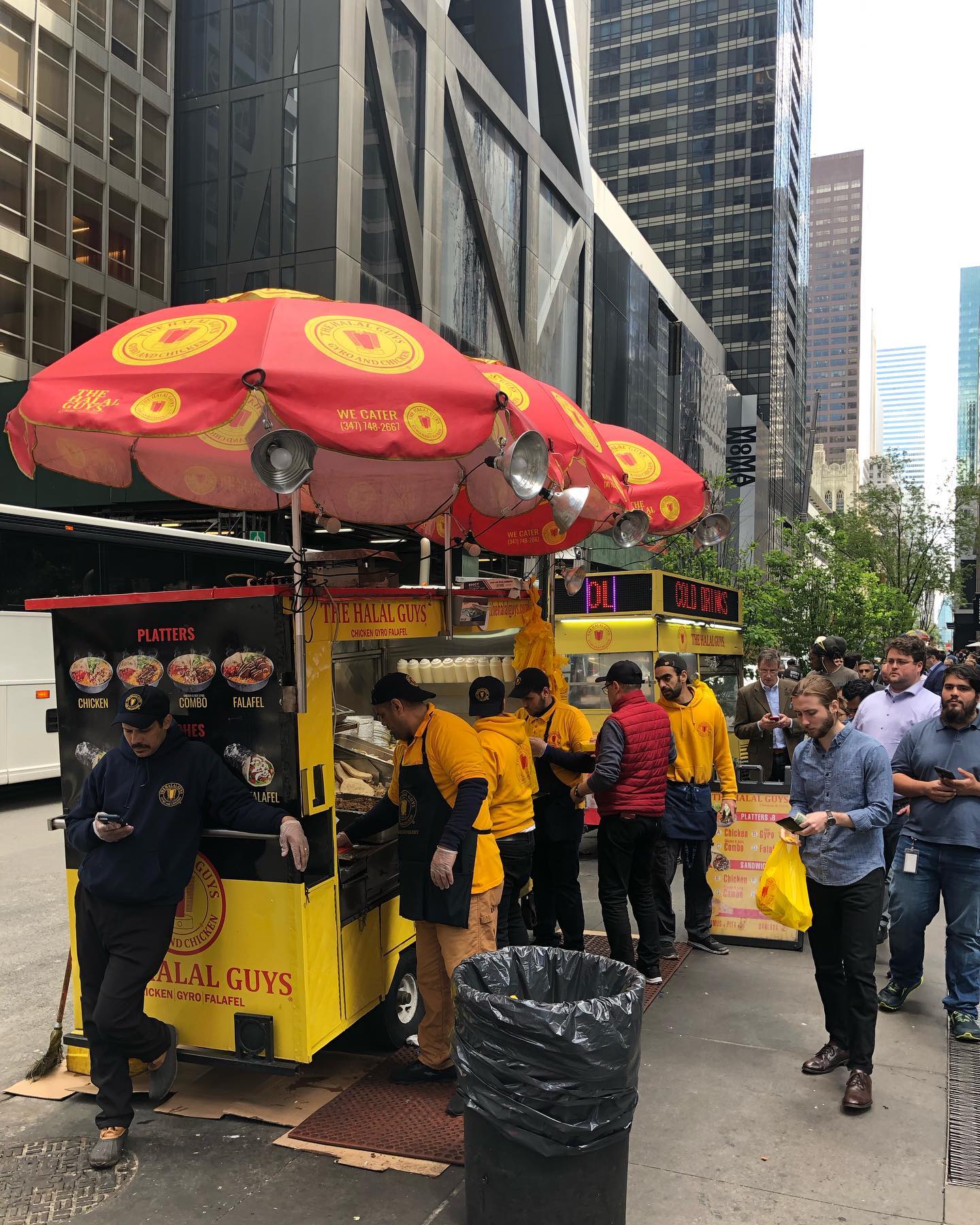 Combo Platter of chicken and beef at the Halal Guys before the sauce
